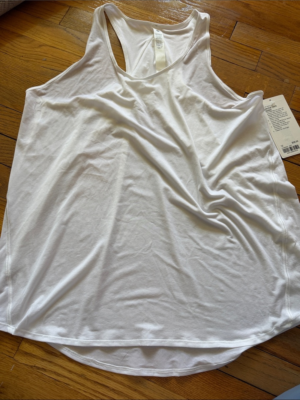 lululemon athletica White Racerback Tank - Lightweight Layer